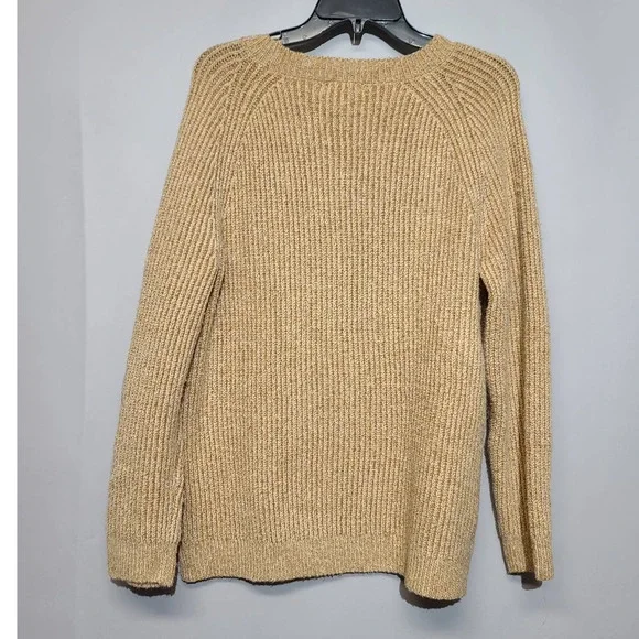 Nordstrom BP Tan Boulder Ribbed Crew Neck Pullover Sweater NWT XXS - Picture 2 of 5